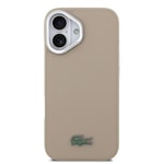 Apple iPhone 17 Kılıf Lacoste Orjinal Lisanslı M-safe Şarj Özellikli PU Pike Desenli Standlı Metal Logolu Kapak
