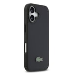 Apple iPhone 17 Kılıf Lacoste Orjinal Lisanslı M-safe Şarj Özellikli PU Pike Desenli Metal Logolu Kartlıklı Kapak