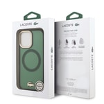 Apple iPhone 17 Kılıf Lacoste Orjinal Lisanslı M-safe Şarj Özellikli Gold Timsah Logolu Buzlu Kapak