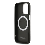 Apple iPhone 17 Kılıf Lacoste Orjinal Lisanslı M-safe Şarj Özellikli Champs Elysees PU Deri Tasarımlı Kapak