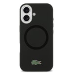 Apple iPhone 17 Kılıf Lacoste Orjinal Lisanslı M-safe Şarj Özellikli İkonik Logolu Metal Kamera Çerçeveli Silikon Kapak