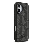 Apple iPhone 17 Kılıf Lacoste Orjinal Lisanslı M-safe Şarj Özellikli Standlı PU Deri Karışık Monogram Desenli Kapak