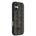 Apple iPhone 17 Kılıf Lacoste Orjinal Lisanslı M-safe Şarj Özellikli PU Deri Tasarımlı Kartlıklı Karışık Monogram Desenli Kapak