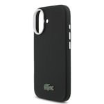 Apple iPhone 17 Kılıf Lacoste Orjinal Lisanslı M-Safe Şarj Özellikli PVC Pike Desenli Arka Yüzey İkonik Timsah Dokuma Logolu Kapak