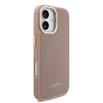Apple iPhone 17 Kılıf Lacoste Orjinal Lisanslı M-safe Şarj Özellikli Champs Elysees PU Deri Tasarımlı Kapak