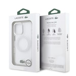 Apple iPhone 17 Kılıf Lacoste Orjinal Lisanslı M-safe Şarj Özellikli İkonik Timsah Logolu Buzlu Kapak