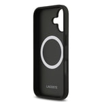 Apple iPhone 17 Kılıf Lacoste Orjinal Lisanslı M-safe Şarj Özellikli PU Deri Tasarımlı Karışık Monogram Desenli Kapak