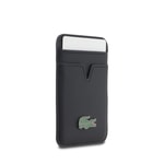 Apple iPhone 17 Kılıf Lacoste Orjinal Lisanslı M-safe Şarj Özellikli PU Pike Desenli Metal Logolu Kartlıklı Kapak