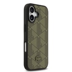 Apple iPhone 17 Kılıf Lacoste Orjinal Lisanslı M-safe Şarj Özellikli PU Deri Tasarımlı Kartlıklı Karışık Monogram Desenli Kapak