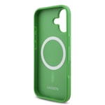 Apple iPhone 17 Kılıf Lacoste Orjinal Lisanslı M-safe Şarj Özellikli PU Pike Desenli Metal Logolu Kartlıklı Kapak