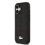 Apple iPhone 17 Kılıf Lacoste Orjinal Lisanslı M-safe Şarj Özellikli PU Deri Tasarımlı Karışık Monogram Desenli Kapak