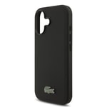Apple iPhone 17 Kılıf Lacoste Orjinal Lisanslı M-safe Şarj Özellikli PU Pike Desenli Metal Logolu Kartlıklı Kapak