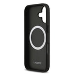 Apple iPhone 17 Kılıf Lacoste Orjinal Lisanslı M-safe Şarj Özellikli PU Deri Tasarımlı Metal Logolu Kapak