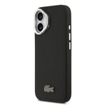 Apple iPhone 17 Kılıf Lacoste Orjinal Lisanslı M-safe Şarj Özellikli PU Pike Desenli Standlı Metal Logolu Kapak