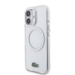 Apple iPhone 17 Kılıf Lacoste Orjinal Lisanslı M-safe Şarj Özellikli İkonik Timsah Logolu Buzlu Kapak