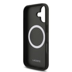 Apple iPhone 17 Kılıf Lacoste Orjinal Lisanslı M-safe Şarj Özellikli PU Pike Desenli Metal Logolu Kartlıklı Kapak