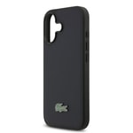 Apple iPhone 17 Kılıf Lacoste Orjinal Lisanslı M-safe Şarj Özellikli PU Pike Desenli Metal Logolu Kartlıklı Kapak