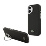 Apple iPhone 17 Kılıf Lacoste Orjinal Lisanslı M-safe Şarj Özellikli PU Pike Desenli Standlı Metal Logolu Kapak