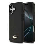 Apple iPhone 17 Kılıf Lacoste Orjinal Lisanslı M-safe Şarj Özellikli PU Deri Tasarımlı Metal Logolu Kapak