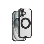 Apple iPhone 17 Kılıf M-safe Şarj Özellikli Parmak Ring Standlı Airbag Tasarımlı Mutural Obsidian Serisi Kapak