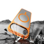 Apple iPhone 17 Kılıf M-safe Şarj Özellikli Metal Kamera Standlı Lenyes CK226 PC Kapak