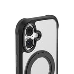 Apple iPhone 17 Kılıf M-safe Şarj Özellikli Parmak Ring Standlı Airbag Tasarımlı Mutural Obsidian Serisi Kapak