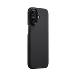 Apple iPhone 17 Kılıf M-safe Şarj Özellikli 1500D Aramid Fiber Pitaka Ultra-Slim Classic Serisi Black-Grey Twill Kapak