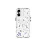 Apple iPhone 17 Kılıf M-safe Şarj Özellikli Şeffaf Arka Yüzey Çiçekli Coehl Amara Kapak
