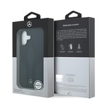 Apple iPhone 17 Kılıf Mercedes Benz Orjinal Lisanslı M-safe Şarj Özellikli Dokulu Desenli Deri Kapak