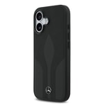 Apple iPhone 17 Kılıf Mercedes Benz Orjinal Lisanslı M-safe Şarj Özellikli Dokulu Desenli Deri Kapak