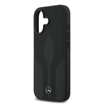 Apple iPhone 17 Kılıf Mercedes Benz Orjinal Lisanslı M-safe Şarj Özellikli Dokulu Desenli Deri Kapak