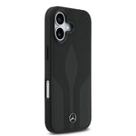 Apple iPhone 17 Kılıf Mercedes Benz Orjinal Lisanslı M-safe Şarj Özellikli Dokulu Desenli Deri Kapak