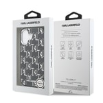 Apple iPhone 17 Kılıf Orjinal Lisanslı M-safe Şarj Özellikli Karl Lagerfeld IML Baskılı Monogram Dizayn Kapak