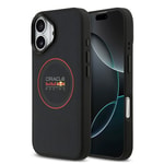 Apple iPhone 17 Kılıf Redbull Orjinal Lisanslı M-safe Şarj Özellikli Kırmızı Halka ve Logo Kabartmalı PU Deri Kapak