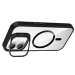Apple iPhone 17 Kılıf Standlı ve Kamera Lens Hediyeli M-Safe Şarj Özellikli Zore Etro Kapak