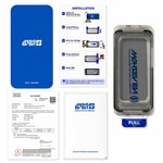 Apple iPhone 17 Mohseven M7 Privacy Sapphire Coating Temperli Cam Ekran Koruyucu + Kolay Uygulama Aparatı