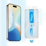 Apple iPhone 17 Pro CaseWorld Applicator Serisi 2.5D Eyesafe Mavi Işık Teknolojili Safir 0.33mm Temperli Cam Ekran Koruyucu + Uygulama Aparatı