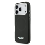 Apple iPhone 17 Pro Kılıf Aston Martin Orjinal Lisanslı M-safe Şarj Özellikli Metal Logolu PU Deri Kapak