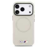 Apple iPhone 17 Pro Kılıf BMW Orjinal Lisanslı M-safe Şarj Özellikli Metal Logolu Delikli M Dizayn Deri Kapak