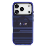 Apple iPhone 17 Pro Kılıf BMW Orjinal Lisanslı M-safe Şarj Özellikli Metal Kamera Butonlu Yatay Şeritli M Dizayn Kapak