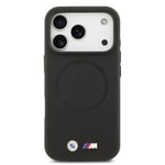 Apple iPhone 17 Pro Kılıf BMW Orjinal Lisanslı M-safe Şarj Özellikli Metal Logolu Delikli M Dizayn Deri Kapak