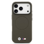 Apple iPhone 17 Pro Kılıf BMW Orjinal Lisanslı M-safe Şarj Özellikli Metal Logolu Delikli M Dizayn Deri Kapak