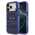 Apple iPhone 17 Pro Kılıf BMW Orjinal Lisanslı M-safe Şarj Özellikli Metal Kamera Butonlu Yatay Şeritli M Dizayn Kapak