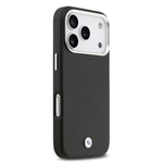 Apple iPhone 17 Pro Kılıf BMW Orjinal Lisanslı M-safe Şarj Özellikli Metal Logolu Tam Kaplama Deri Kapak