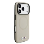 Apple iPhone 17 Pro Kılıf BMW Orjinal Lisanslı M-safe Şarj Özellikli Metal Logolu Delikli M Dizayn Deri Kapak