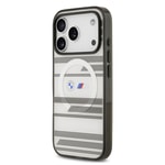 Apple iPhone 17 Pro Kılıf BMW Orjinal Lisanslı M-safe Şarj Özellikli Metal Kamera Butonlu Yatay Şeritli M Dizayn Kapak