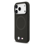 Apple iPhone 17 Pro Kılıf BMW Orjinal Lisanslı M-safe Şarj Özellikli Metal Logolu Delikli M Dizayn Deri Kapak
