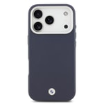 Apple iPhone 17 Pro Kılıf BMW Orjinal Lisanslı M-safe Şarj Özellikli Metal Logolu Tam Kaplama Deri Kapak