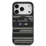 Apple iPhone 17 Pro Kılıf BMW Orjinal Lisanslı M-safe Şarj Özellikli Metal Kamera Butonlu Yatay Şeritli M Dizayn Kapak