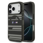 Apple iPhone 17 Pro Kılıf BMW Orjinal Lisanslı M-safe Şarj Özellikli Metal Kamera Butonlu Yatay Şeritli M Dizayn Kapak